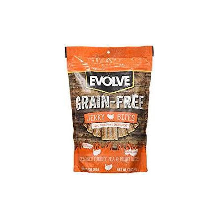 EVOLVE DOG SNACK GRAIN FREE TURKEY 12 oz