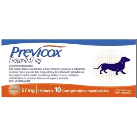PREVICOX 57 mg X BLISTER DE 10 COMPRIMIDOS