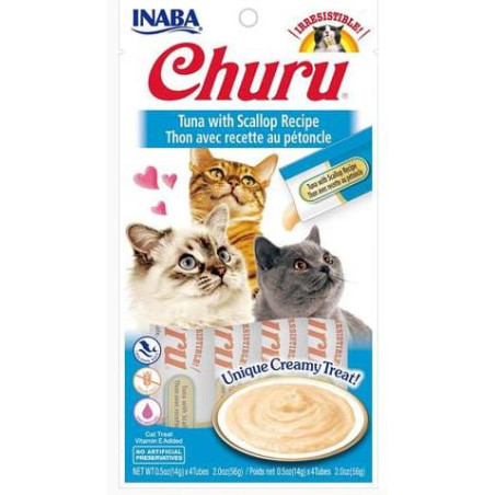 CHURU CAT SNACK ATUN Y VIEIRA X4 56g