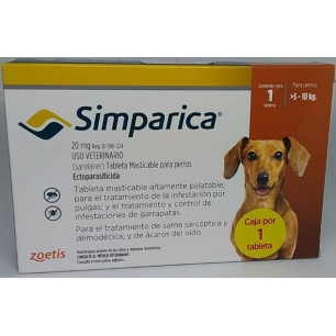 SIMPARICA 20 Mg 5-10 k X TABLETA