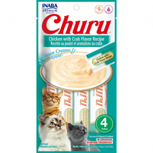 CHURU CAT SNACKPOLLO Y CANGREJO X4 56gr