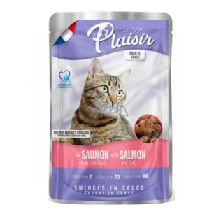 POUCH  PLAISIR CAT ADUL SALMOBACALX100g