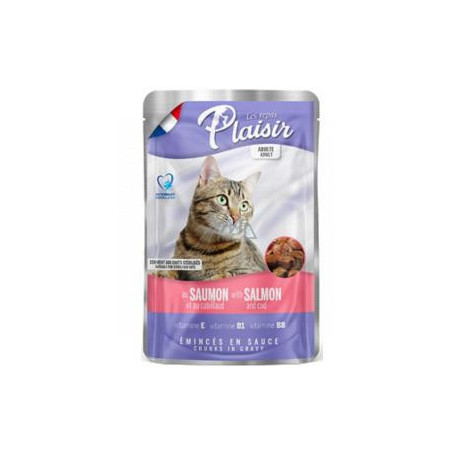 POUCH  PLAISIR CAT ADUL SALMOBACALX100g