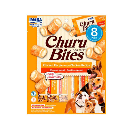 CHURU SNACK BITES DOG POLLO 8Un * 96 gr