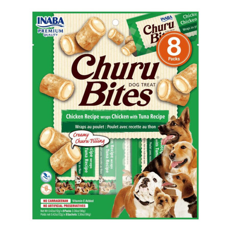 CHURU SNACK DOG POLLO ATUN 8UND X 96 gr