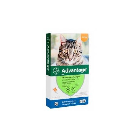 ADVANTAGE GATOS HASTA 4 kg 0.4 ml
