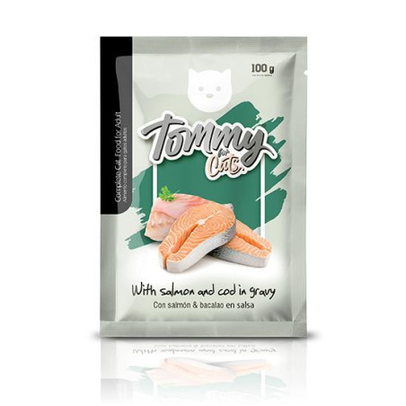 POUCH TOMMY GATO SALMONBACALAOX100 gr