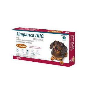 SIMPARICA TRIO 12 Mg 5-10 kg X1 TABLETA