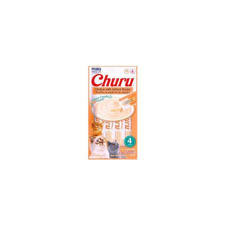 CHURU CAT SNACK POLLO Y SALMON X4  56gr