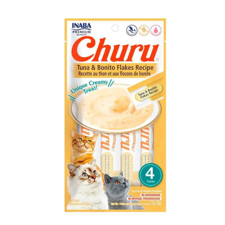 CHURU CAT SNACK X4 HOJUELAS ATUN 56 GR