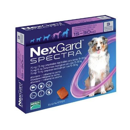 NEXGARD SPECTRA 15-30 Kg MORADO CAJ AZUL