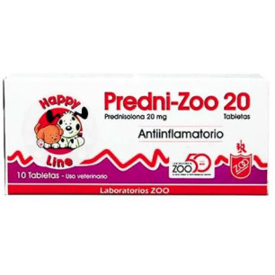 PREDNI-ZOO 20 mg Caja X 10 Tabletas