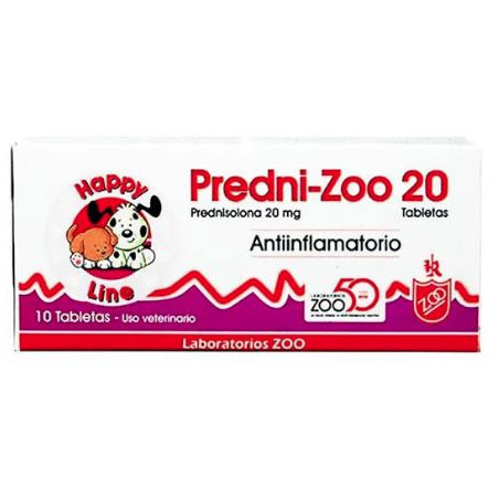 PREDNI-ZOO 20 mg Caja X 10 Tabletas