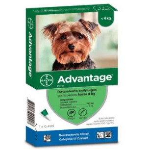 ADVANTAGE PERROS HASTA 4 kg 0.4 ml