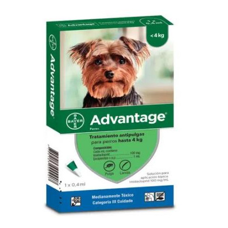 ADVANTAGE PERROS HASTA 4 kg 0.4 ml